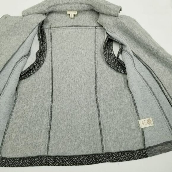 Hem & Thread Womens Small Herringbone Sleeveless Vest‎ Gray Retro Boho Indie - Picture 6 of 10